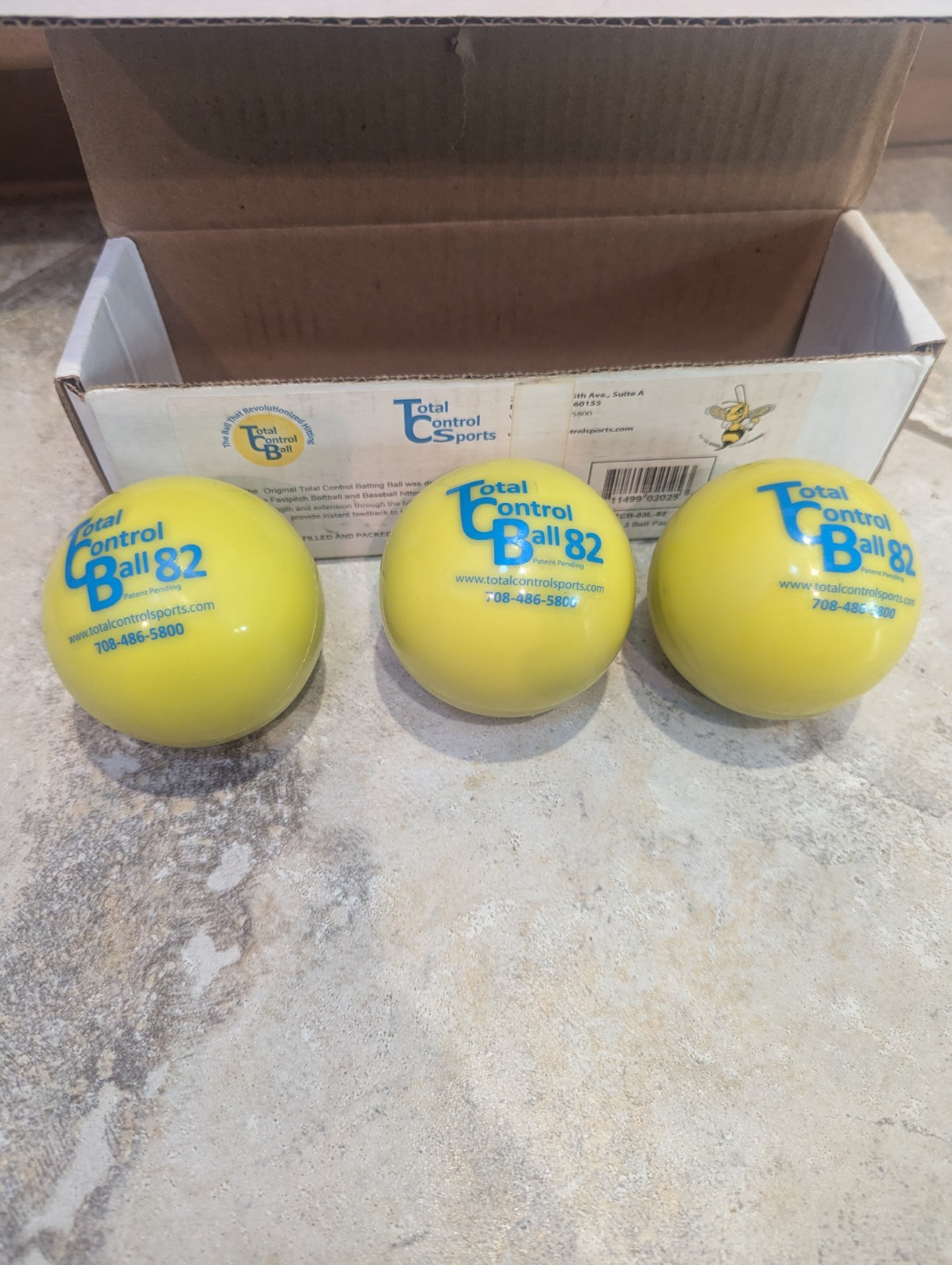 TOTAL CONTROL BALL TCB 82 Softball Weighted Training Hitting Batting Aid ~ 3 PK