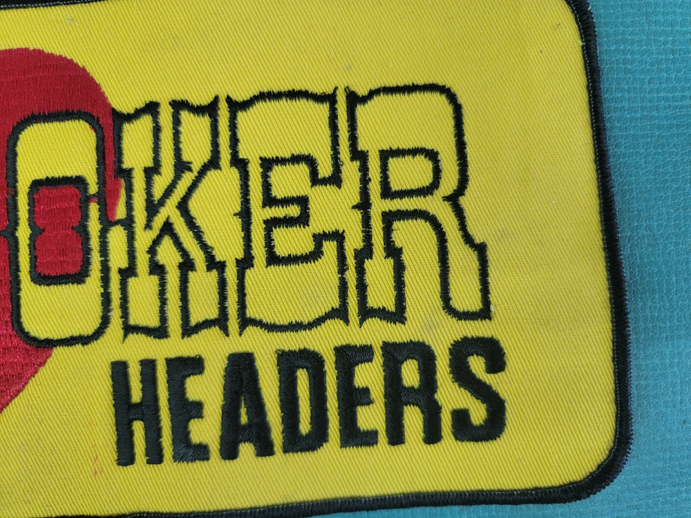 VINTAGE NOS LARGE 9"+ HOOKER HEADERS EMBROIDERED JACKET BACK PATCH 1970'S