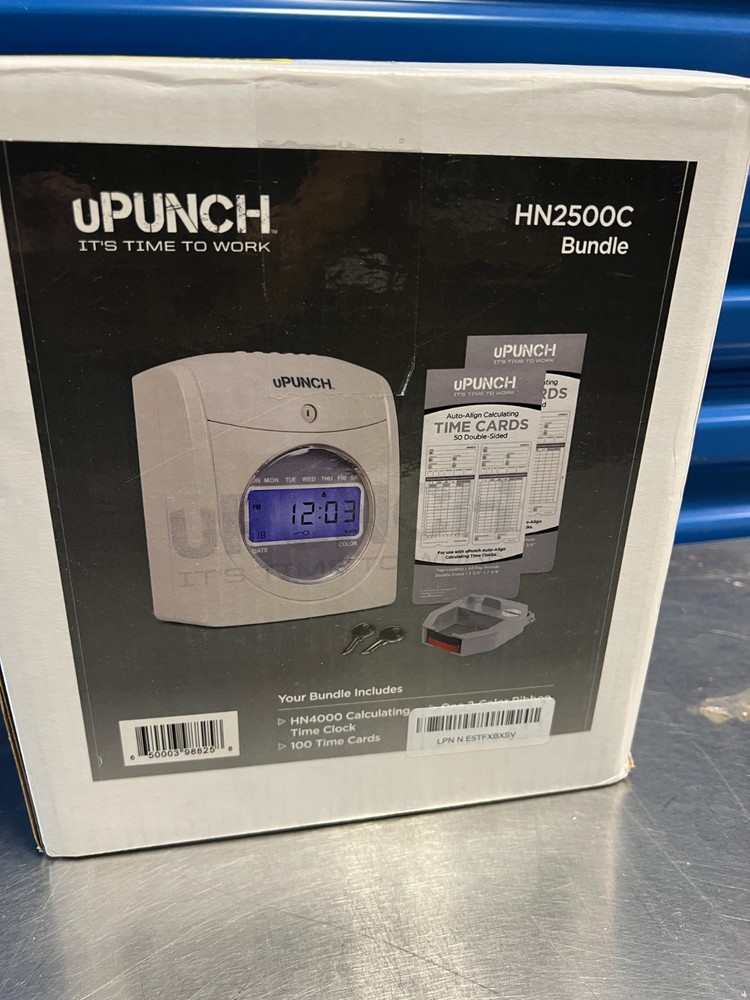 uPunch HN2500 Calculating Time Clock Bundle for Small Business: Auto Align