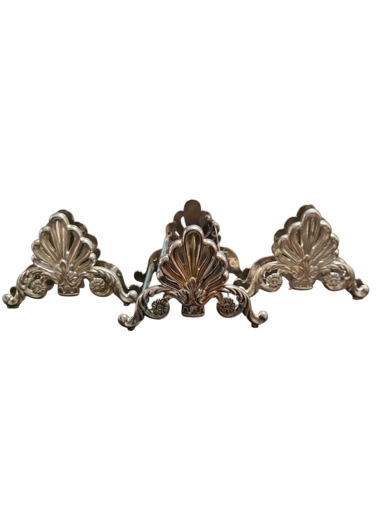 Vintage Style Ornate Silver Plated Knife Rest Shell Scroll Tableware Decor