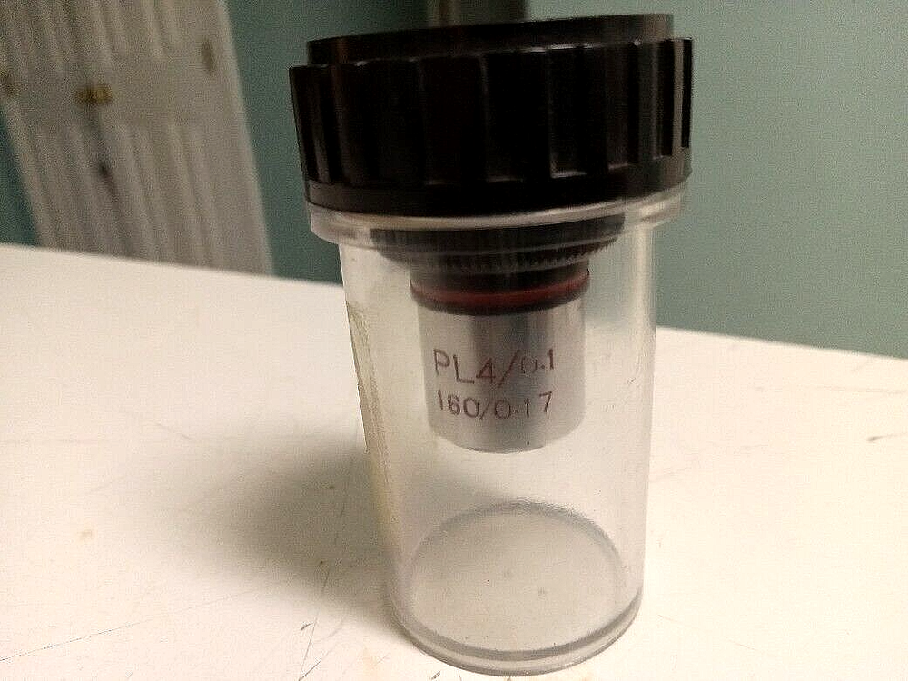 Plan 4x PL4 / 0.10 Microscope Objective 160 / 0.17 Lens 1100246