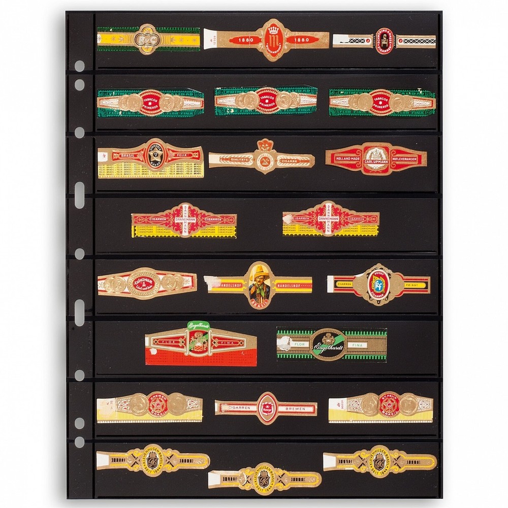 Lighthouse Grande 8 Row Strips Stamp Pages Archival Quality 5 Black Double Sheet