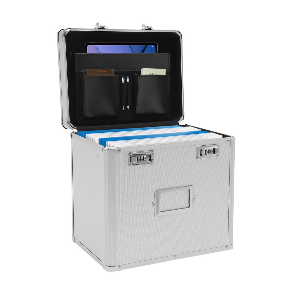 Fireproof Document Box with Lock File Storage Organizer Box Waterproof Safe Box