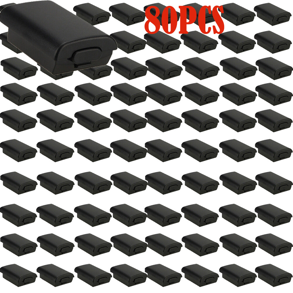 80x Black AA Battery Back Cover Case Shell Pack For Xbox 360 Wireless Controller