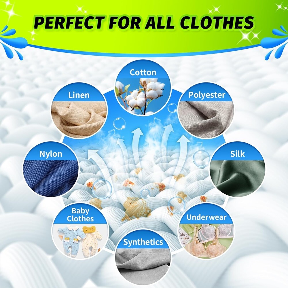 Laundry Detergent Sheets - 200 Loads (100 Sheets) Fragrance Free -