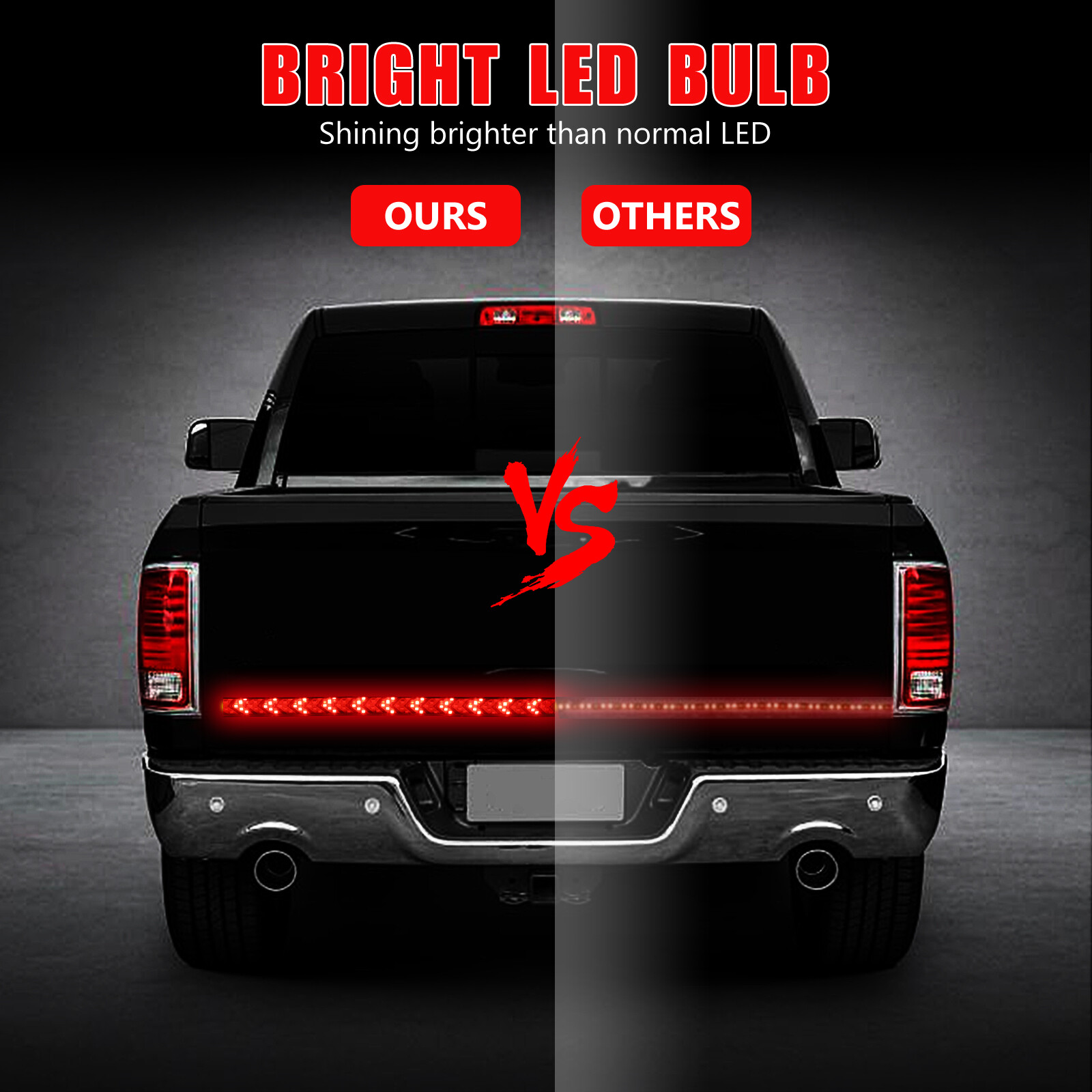 60" Inch Truck Tailgate LED Light Bar Brake Reverse Turn Signal Stop Tail Strip