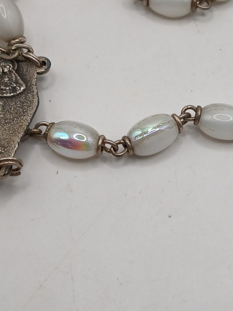 Vintage Mother of Pearl Rosary Italy