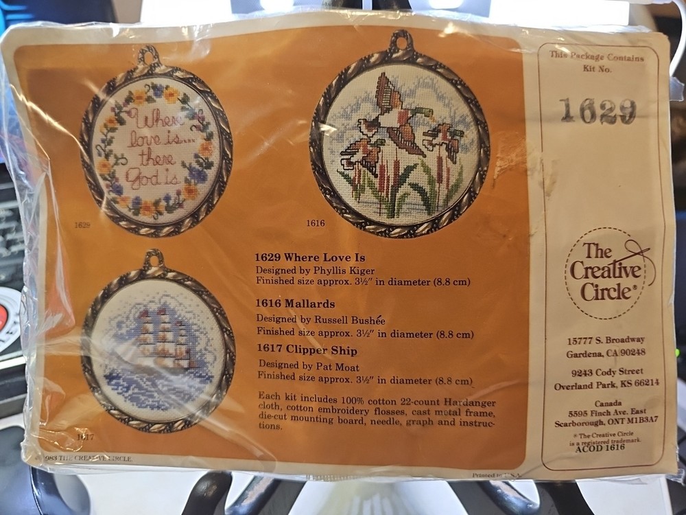 The 1983 Creative Circle Kit #1629 NOS With Frame