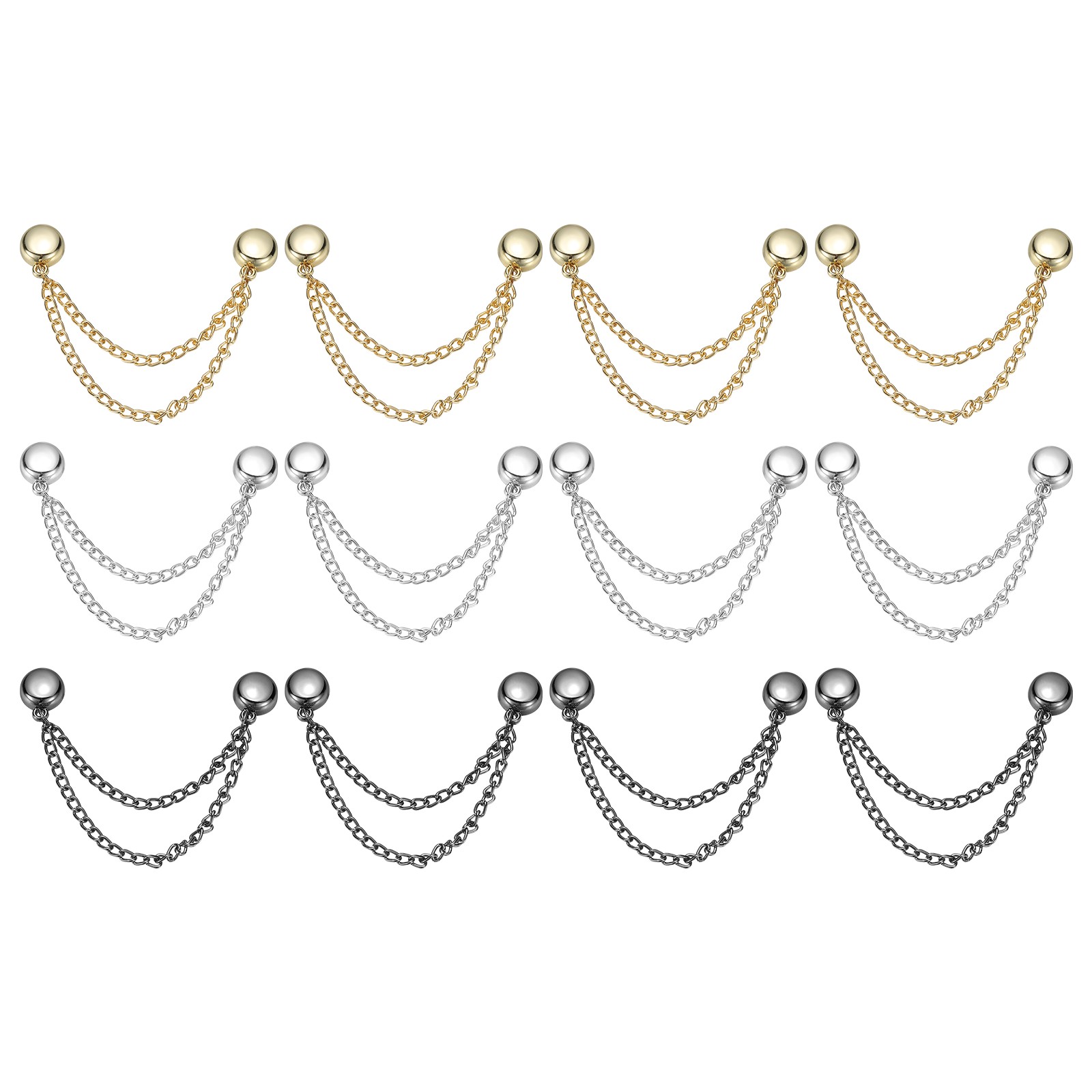 Metal Magnetic Clothing Clips, Magnetic Button Clips,Gold, Silver,Black