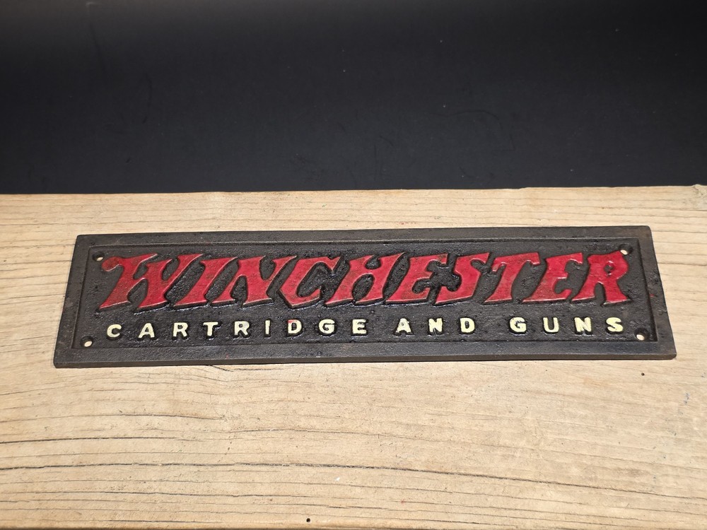 12" Cast Iron Winchester Plaque Sign
