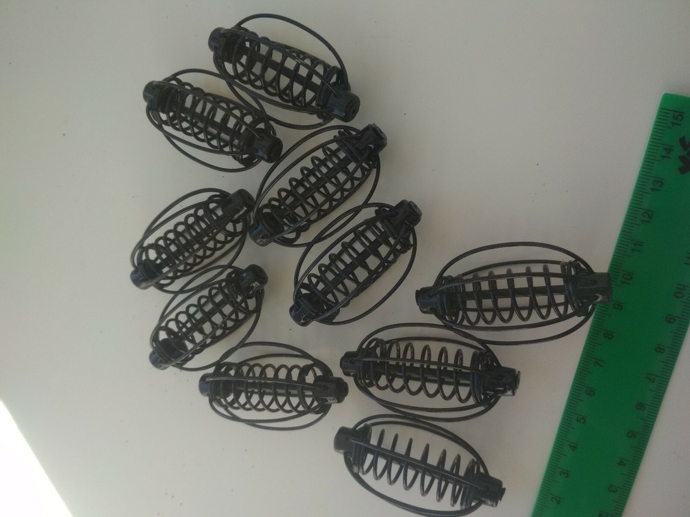 10 pcs spring coil inline method carp fishing feeder