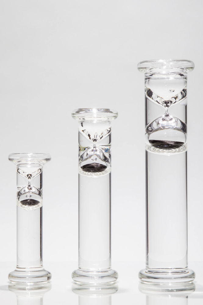 1 Minute Floating Glass Sand Timer (6" Tall)