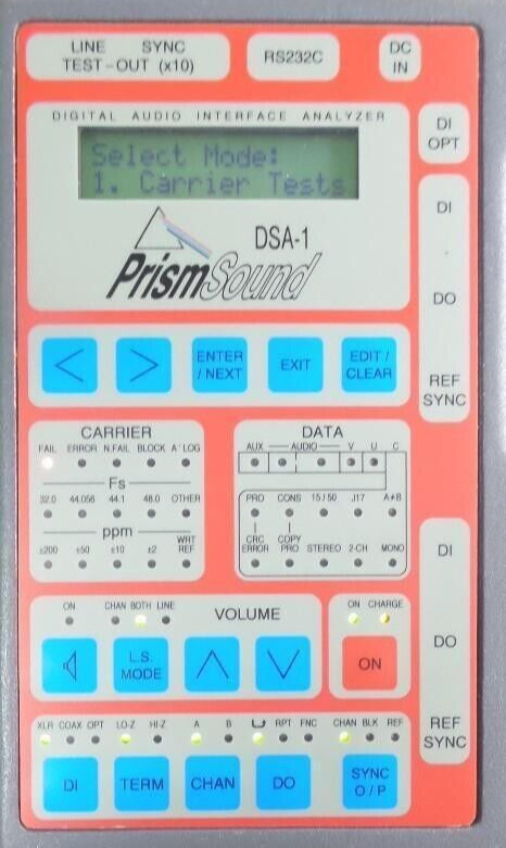 PrismSound DSA-1 Digital Audio Interface AES/EBU Signal Analyzer Generator UK