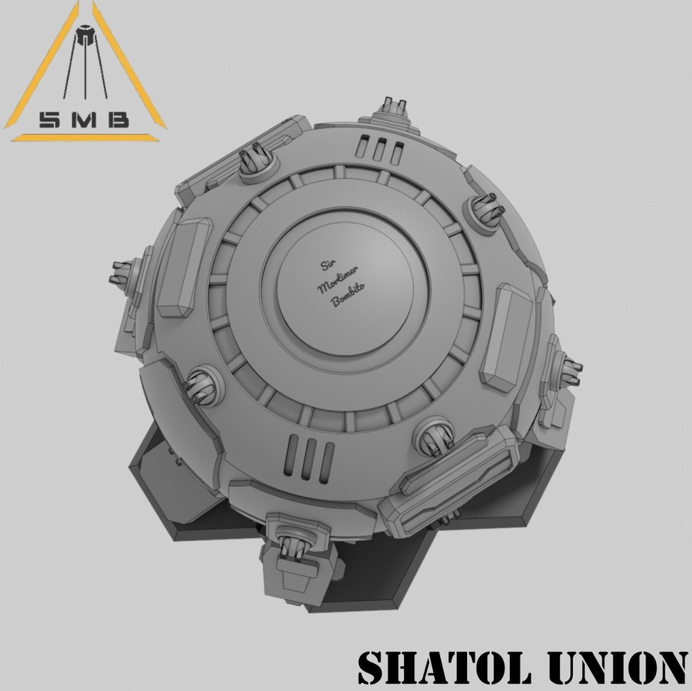 True-scale Union Class Mech Lance Dropship Tabletop War Game Terrain (6mm)