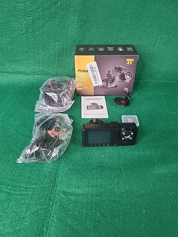 Prilotte Three Channels 4K Dash Camera Dashcam