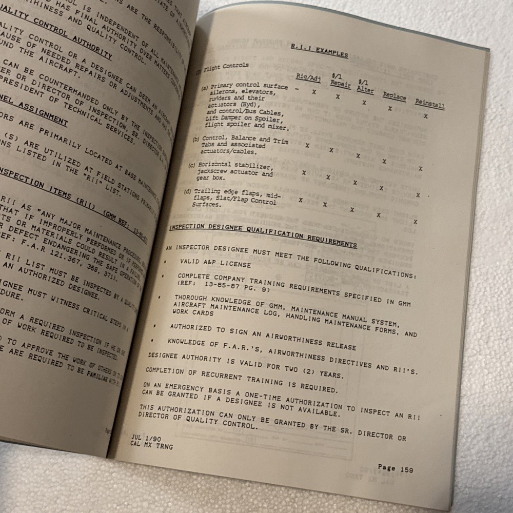 Continental Airlines Technical Operations Indoctrination Maintenance Training