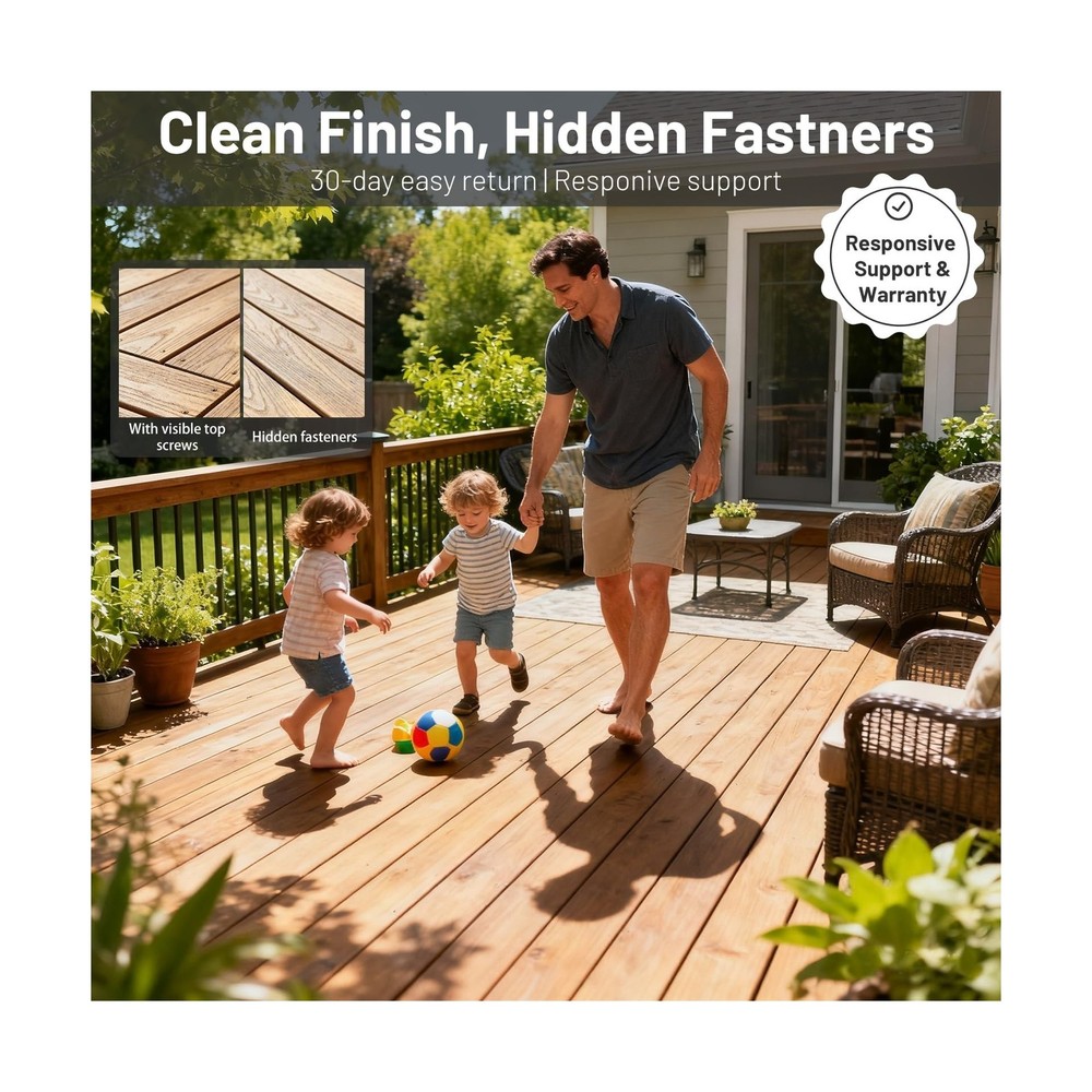 1000 PCS Hidden Deck Fasteners for Composite Decking,Nylon Deck Clips with 31...