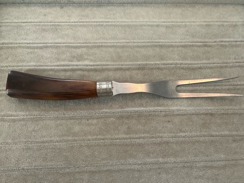 Vtg Stainless Steel Serving Fork W/ Bakelite Handle