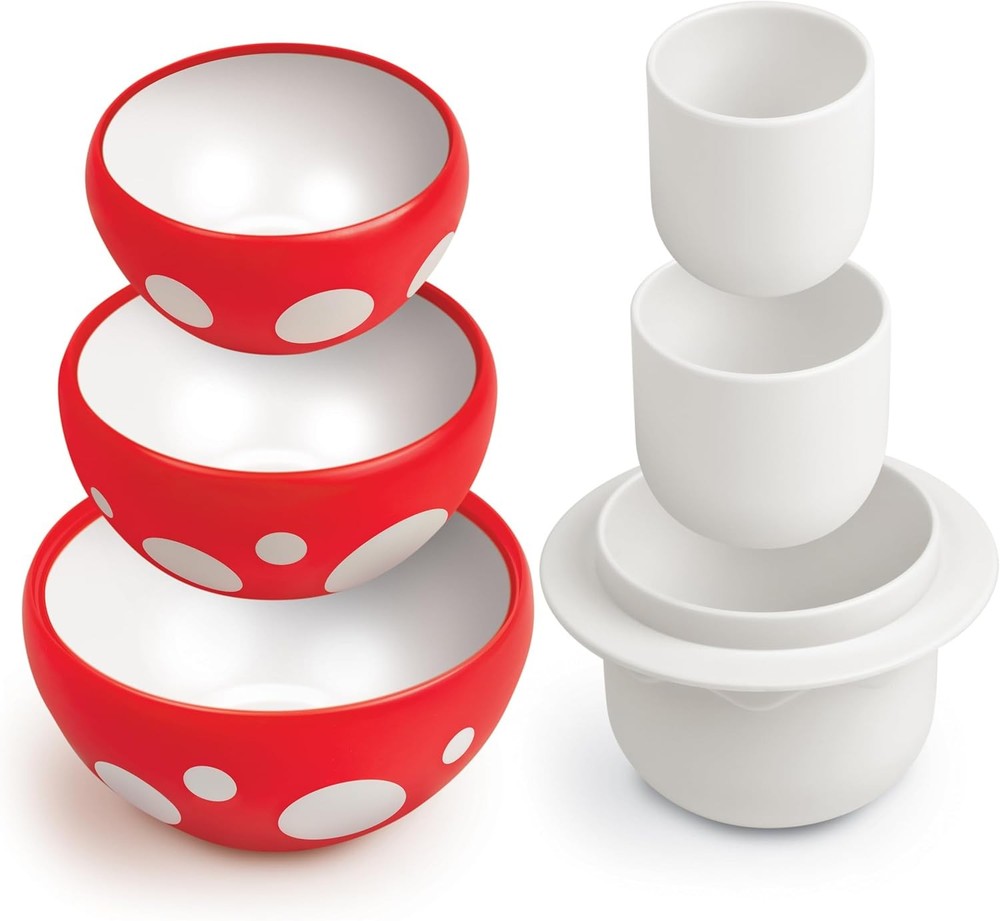 Fred Mushroom Measuring Cups Set, Space-Saving Kitchen Measuring Tools