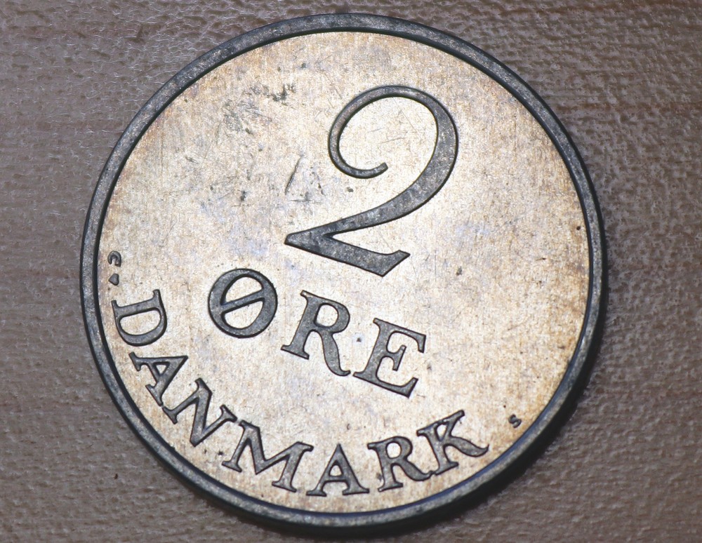 1970 Denmark 2 Ore Unc.