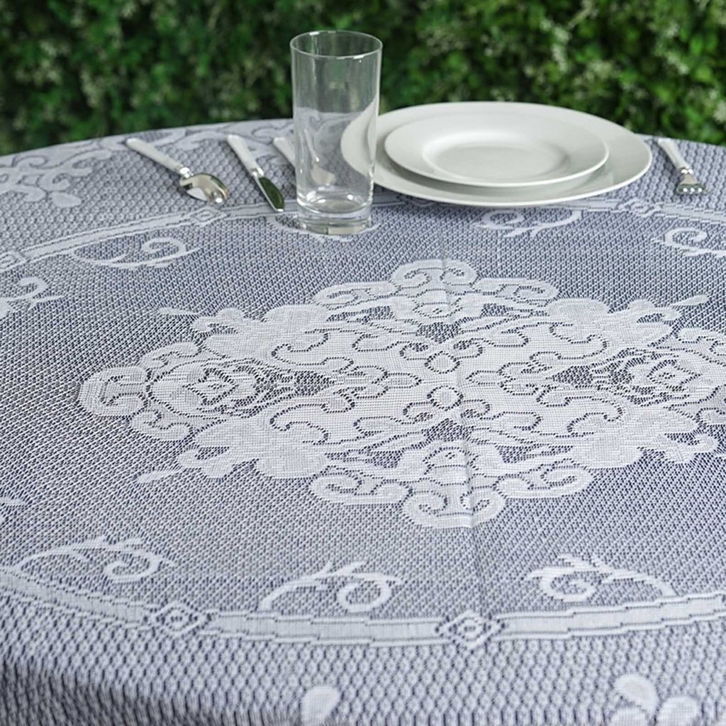 IVORY 70 ROUND Floral LACE TABLECLOTH Wedding Party Catering Kitchen Linens SALE