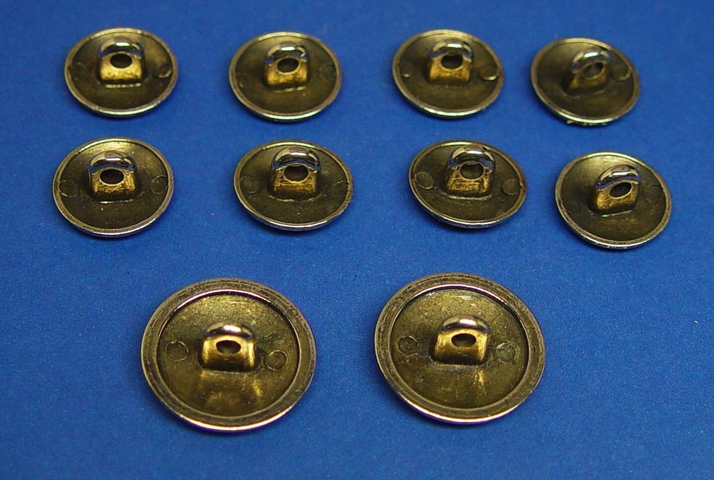GOTTSCHALKS replacement buttons 10 dark silver solid metal Good Used Condition