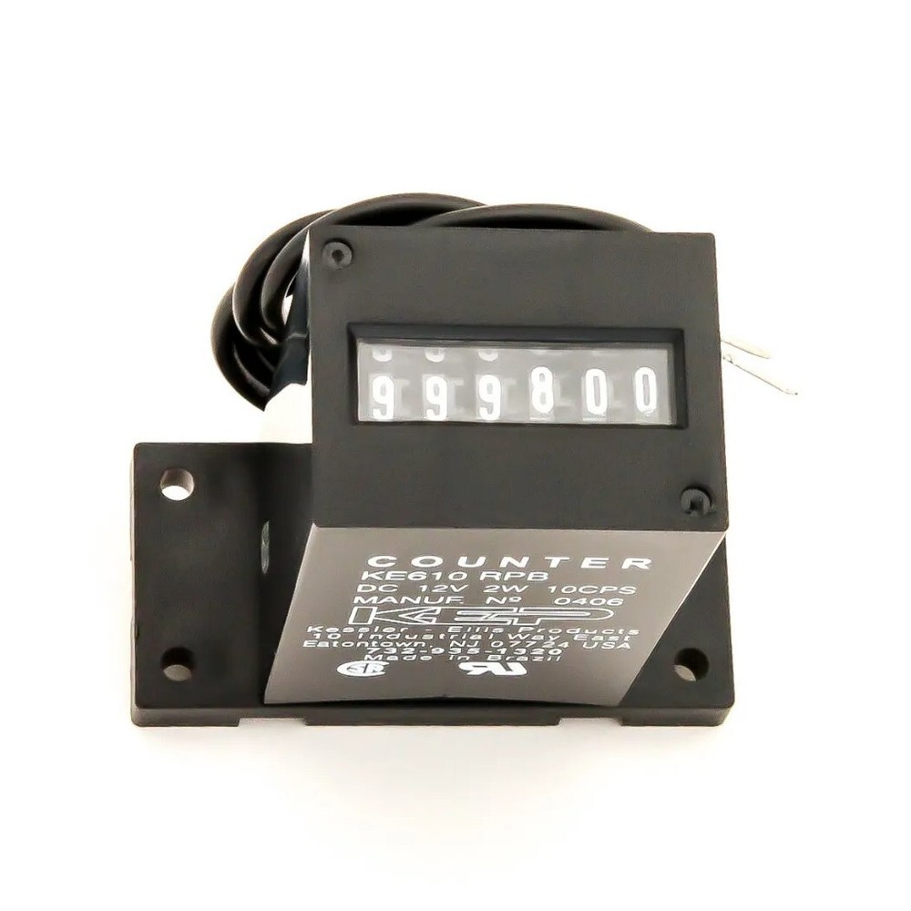 Kessler-Ellis 12V DC 6 Digit Impulse Counter Mechanical Wire Leads Base VDC KEP