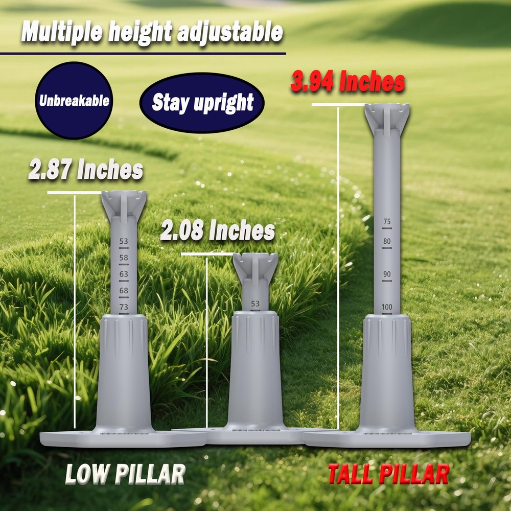 Adjustable Driving Range Golf Tee，Rubber Golf Simulator Tees for Mats，Indoor ...