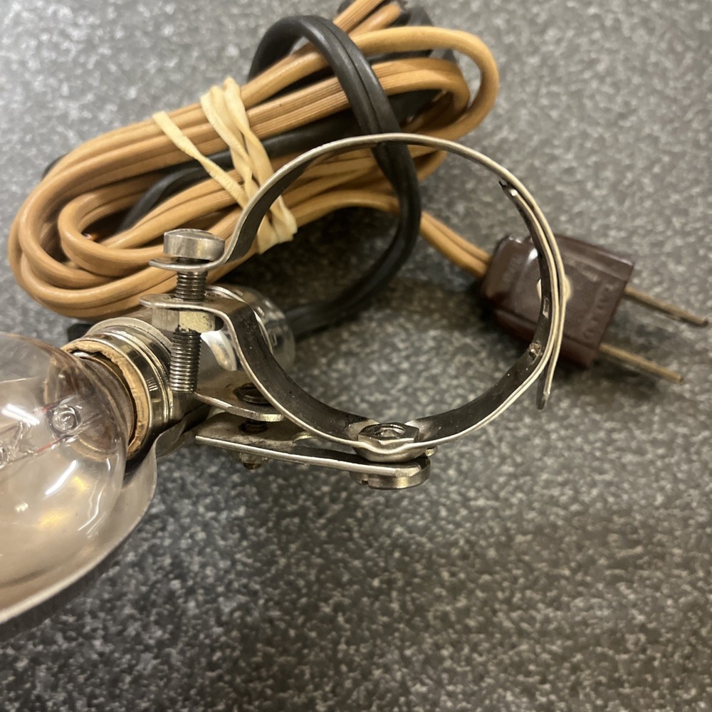Vintage Sewing Machine CHROME Clamp - On Work Light Tested