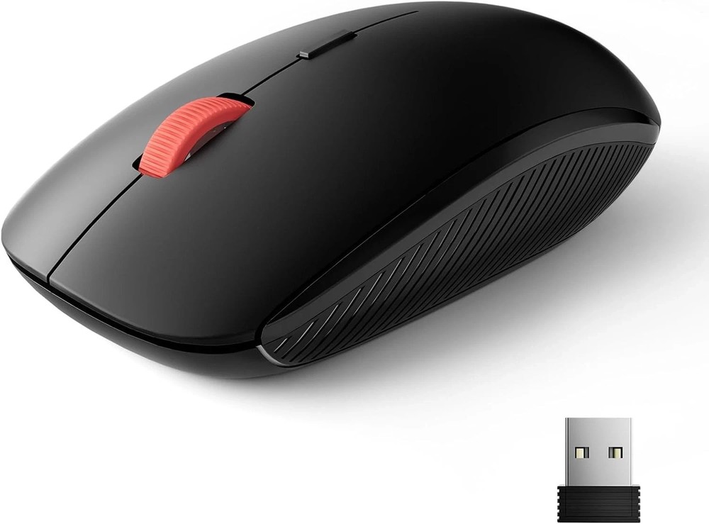 Wireless Mouse, 2.4G Slim Mini Cordless Computer Ergonomic black