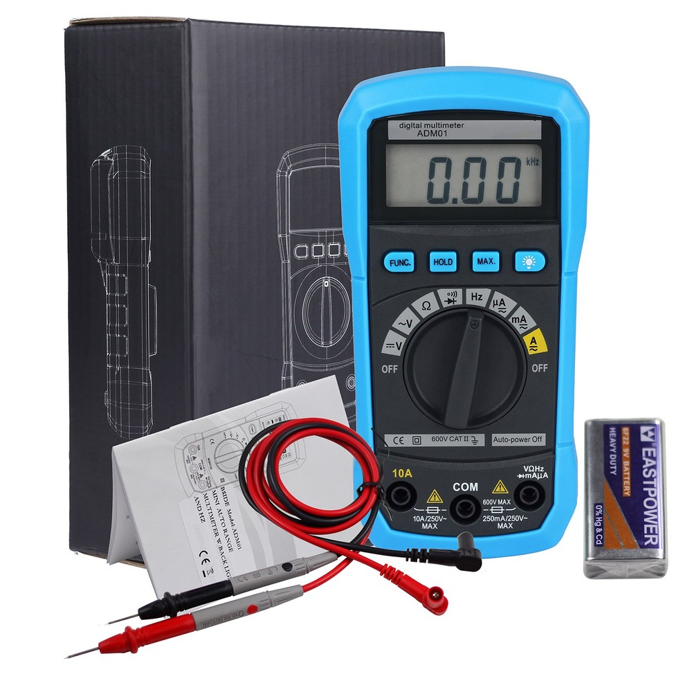 ADM01 DMM Digital Multimeter Hand-held LCD Display Auto Range AC/DC BCJL