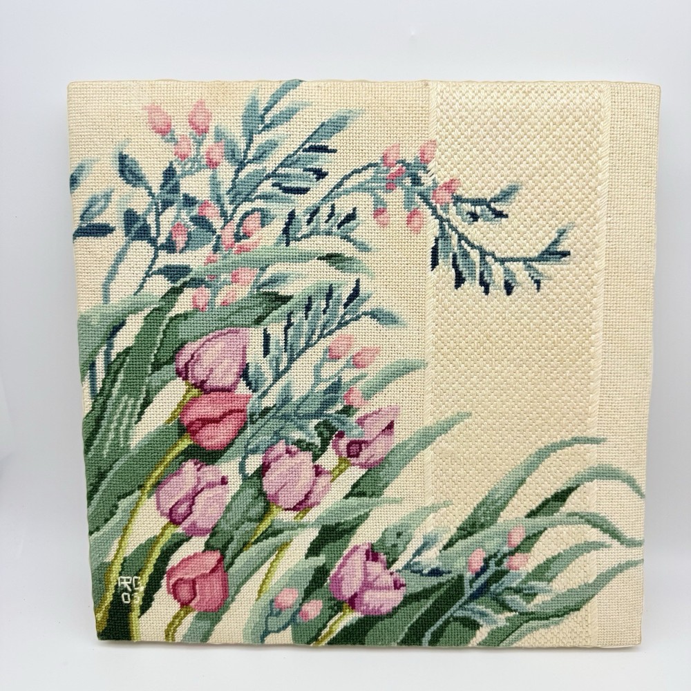 Heritage Collection by Elsa Williams Windswept Needlepoint Completed Tulips