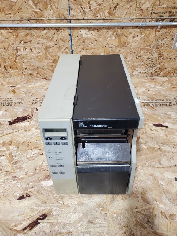 Zebra 110XiIII PLUS Thermal Direct Transfer Label Barcode Printer - Turns on