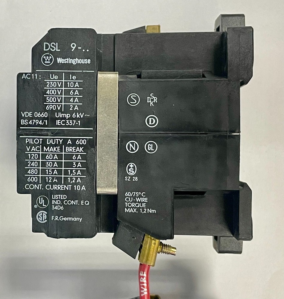 1 Westinghouse Electric DSL9-31 Contactor CERTIFIED