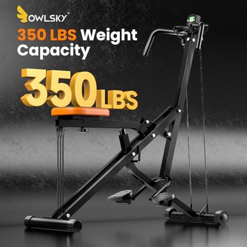 Squat Rowing Machine for Home Workout, Foldable Squat Assist & Row Black