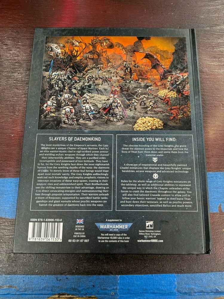 Grey Knights Codex Warhammer 40K 40,000 Games Workshop Hardcover