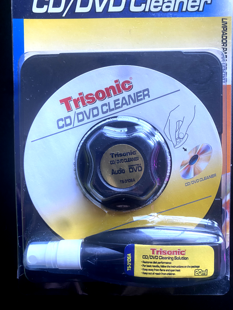 2 Trisonic CD/DVD Cleaner with Fluid, TS-3106A