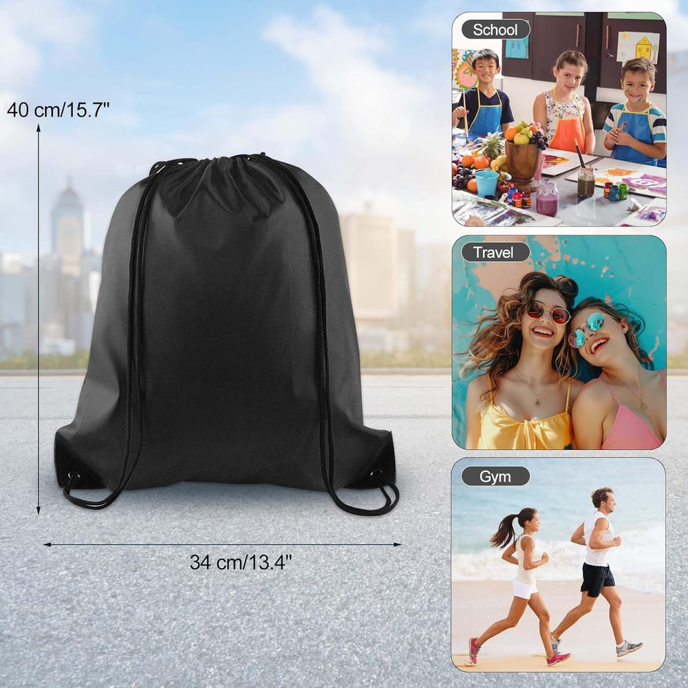 KUUQA 2 Pcs Drawstring Backpack Bags Sports Cinch Sack String Backpack Storage B