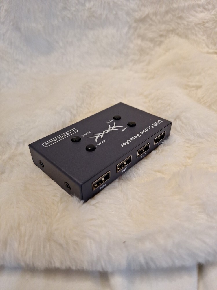 USB Selector KVM Switch for 2 Computers Sharing 4 USB Devices Peripheral