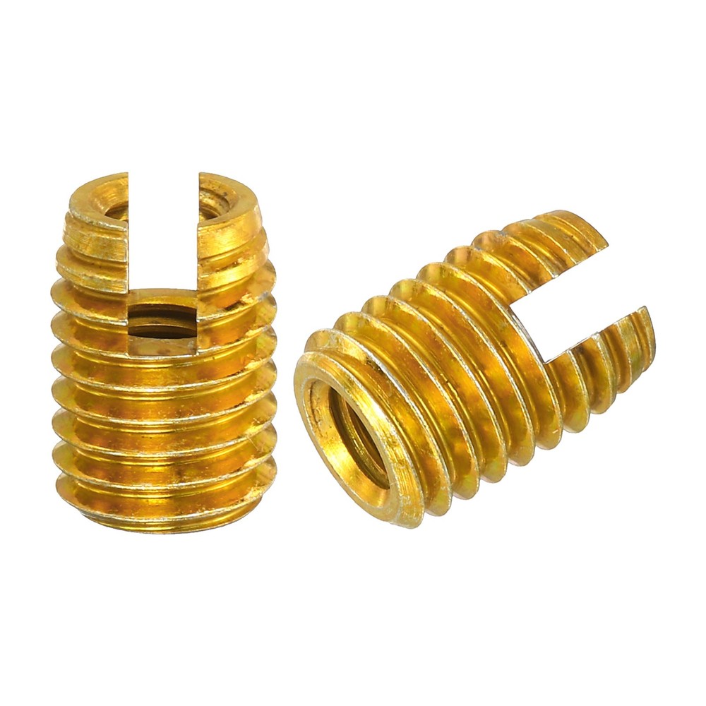 Self Tapping Threaded Inserts, 15pcs Inner M6 M10x14 Carbon Steel Nuts