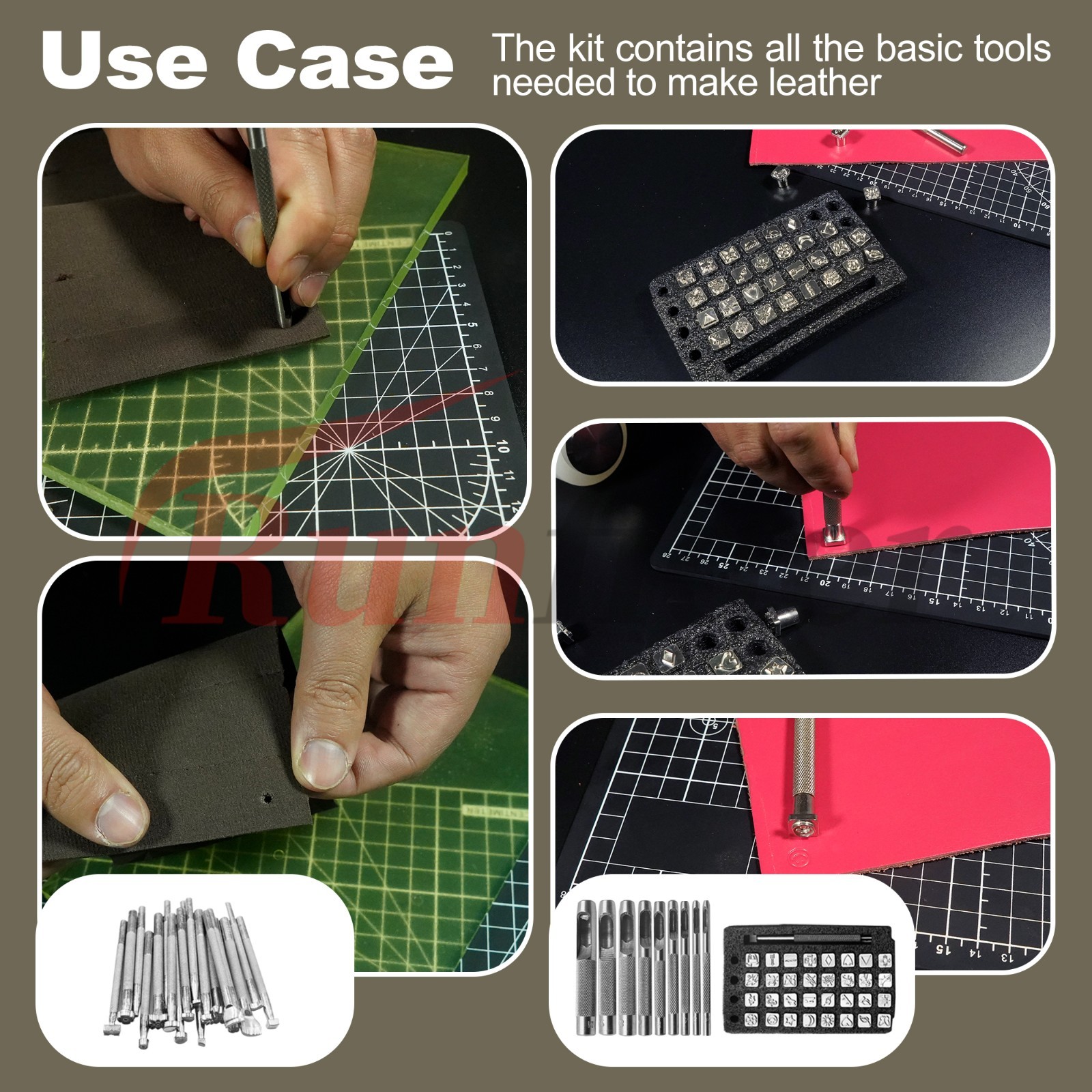 588PCS Professional Leather Working Tool Set, Tools for Leather Craft Enthusias