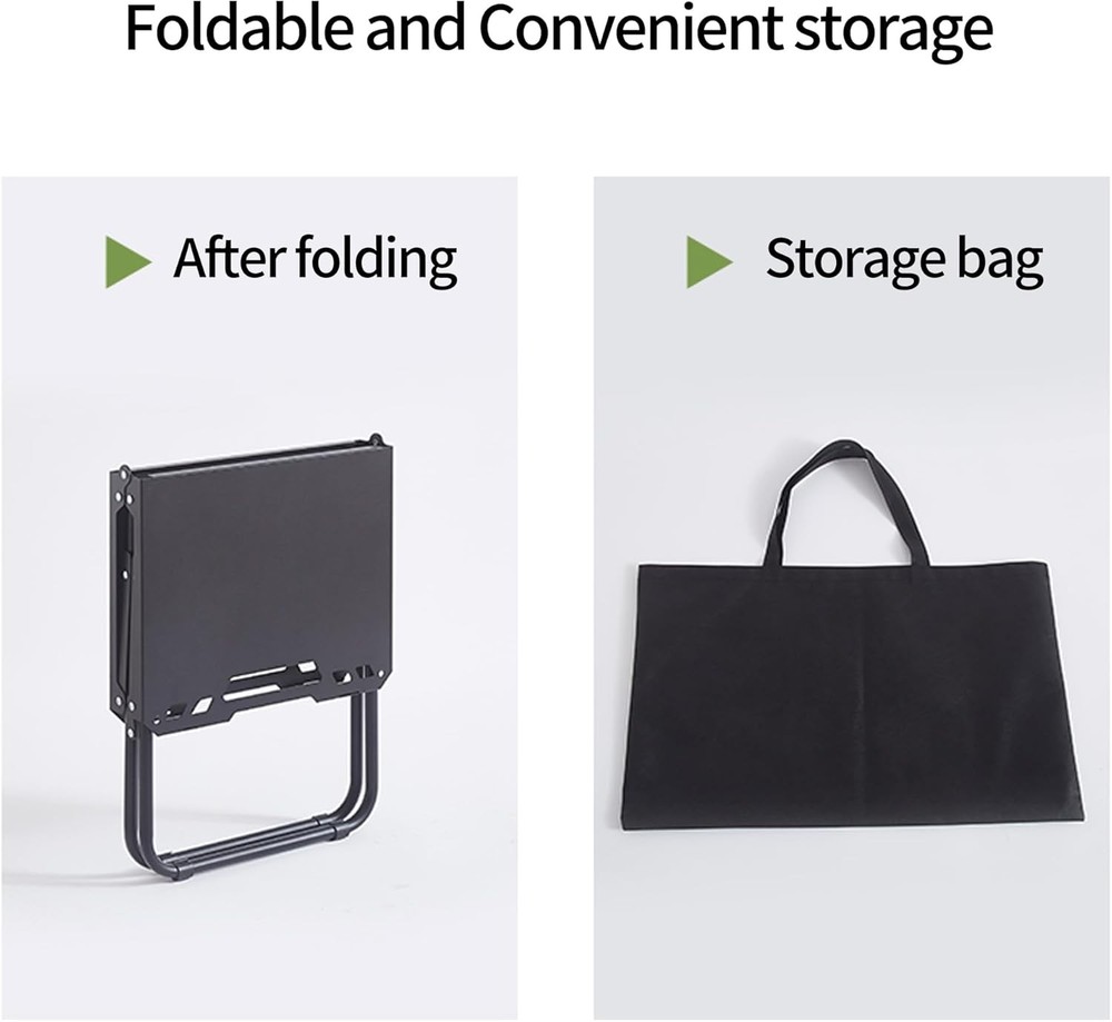 Portable Camping Table, Metal Tactical Foldable Table with Storage Bag, Durable