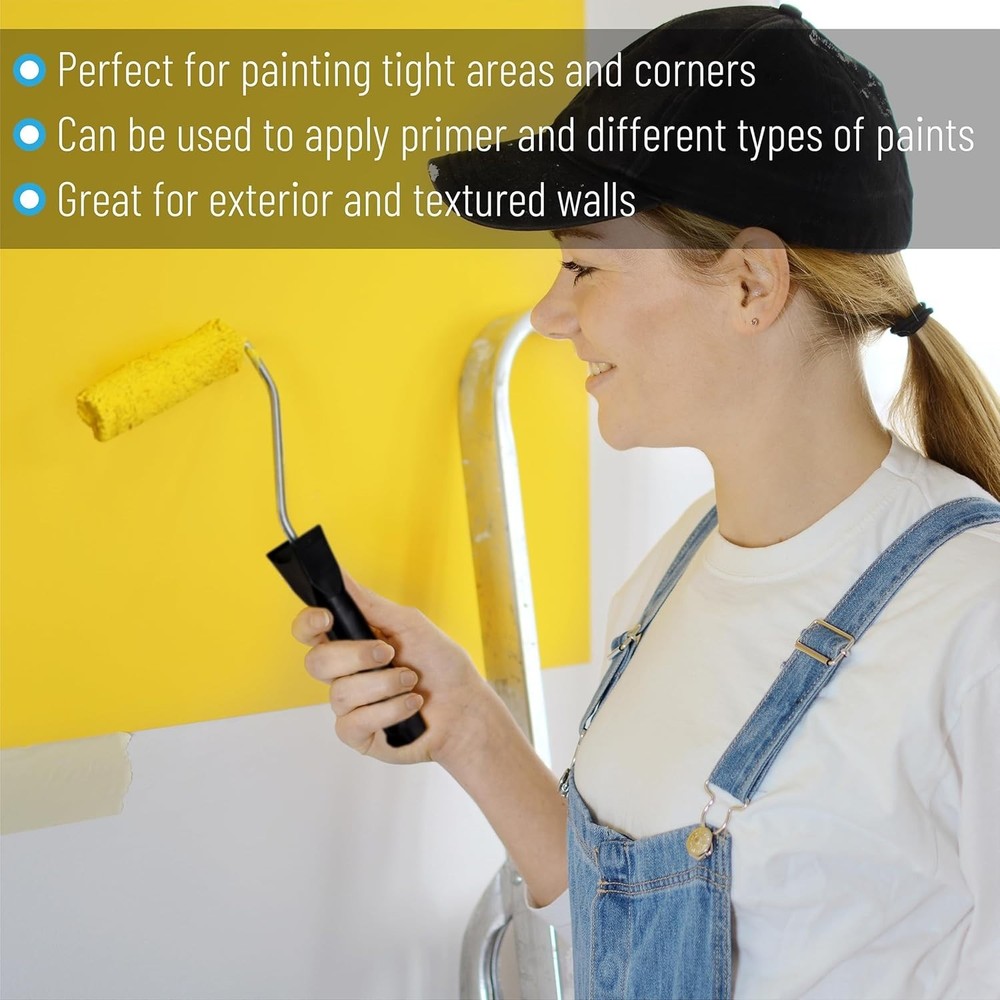 Durable 4-Inch Microfiber Paint Roller Covers - 12 Pack with Max Paint Release