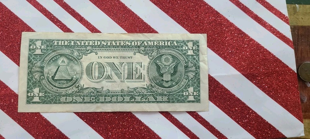2017 A One Dollar Bill Lotsa 4s