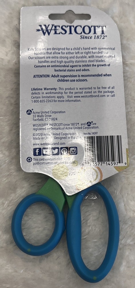 Westcott Scissors Soft Handle For Kids Ages 6+