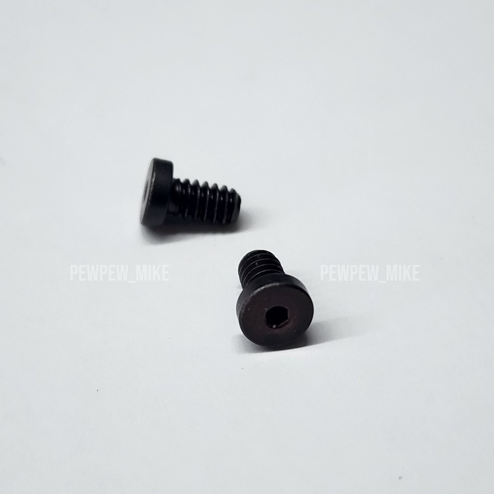 Replacement Grip Panel Screws - Black SS Low Profile - Paintball 2 4 6 Force