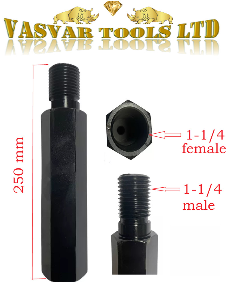 Core Drill extension rod 1-1/4" thread for diamond core drill bits