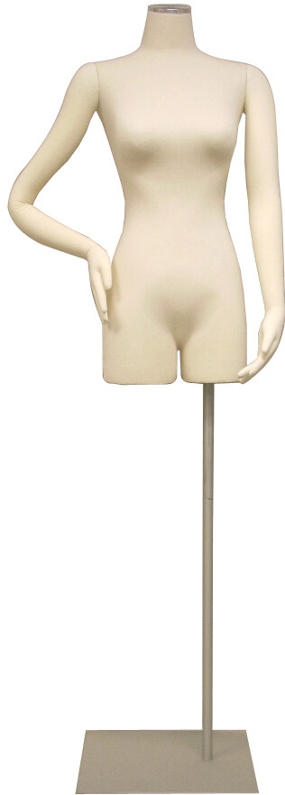Adult Female Flexible and Pinnable Mannequin Torso Dress Form with Base