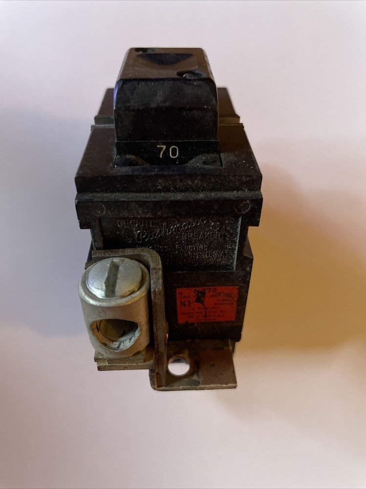 PUSHMATIC 70 AMP 240V DOUBLE POLE CIRCUIT BREAKER TESTED