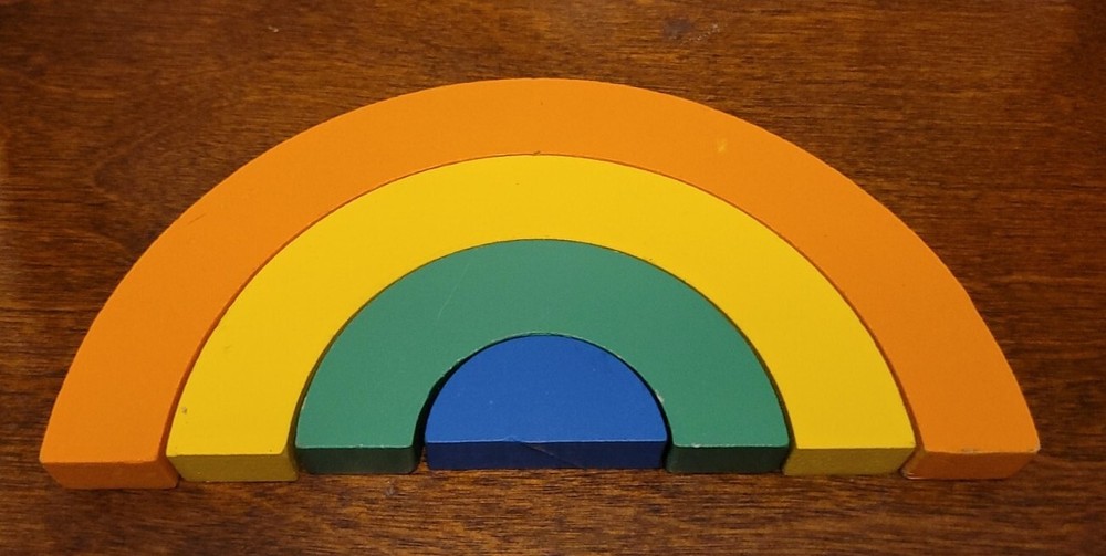 Rainbow Stacker/Puzzle Wood Toy